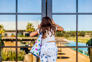 Saco praia XL Branco Ananases