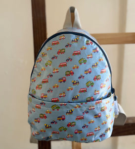 Mochila Azul carrinhos