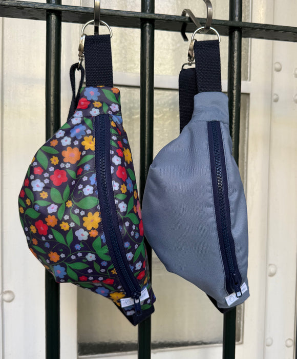 Bolsa cintura Azul flores