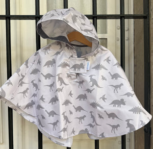 Capa de Chuva Dinossauros cinza