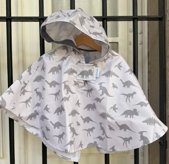 Capa de Chuva Dinossauros cinza