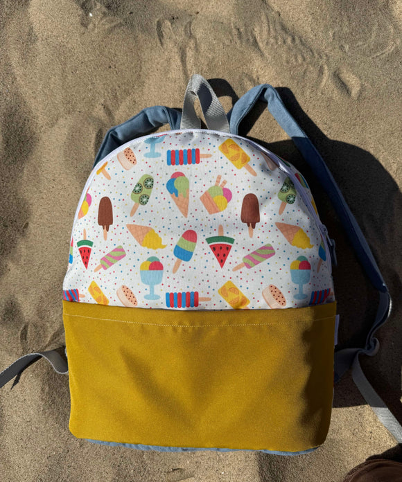 Mochila L Térmica gelados com amarelo