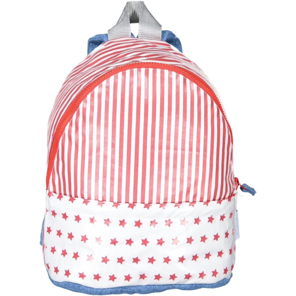 Mochila Riscas e estrelas vermelhas