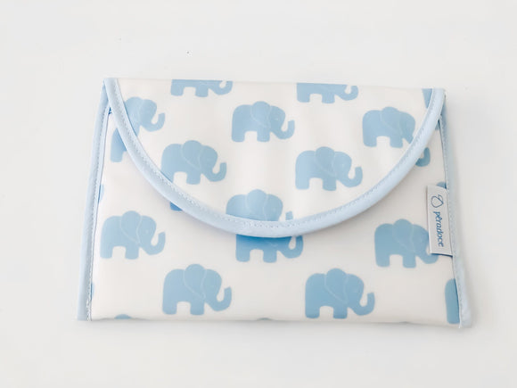 Porta documentos elefantes azuis